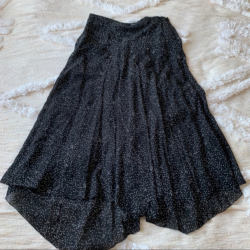 Theory Silk Polka Dot Maxi Skirt